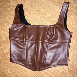 SOLD Poster Girl Leather Corset